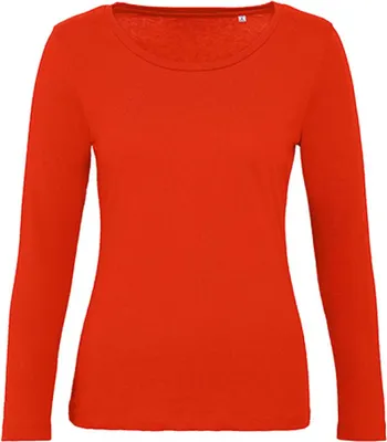 Produktbild von B&C TW071 | Damen Inspire Long Sleeve T /OCS-100 und -100 - Farbe: Fire Red - Größe: M