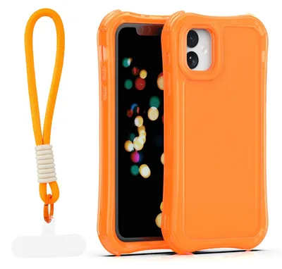 Zdjęcie produktu dla Nakładka Safepop Ze Smyczą Do Iphone 11 Pomarańczowa