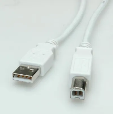 Zdjęcie produktu dla VALUE 11.99.8841, 4,5 m, USB A, USB B, USB 2.0, Męska/Męska, Biały