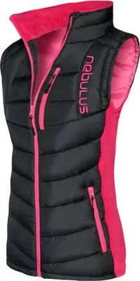 Produktbild von Nebulus Weste REVIVAL Damen, warme Outdoor-Jacke, mit langem Full-Zip Reißverschluss, P4742 - Damen, schwarz-pink, S/36