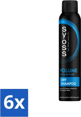 Image de SYOSS - Volume Dry Shampoo - Shampooing - Pour plus de volume - 200 ml - Pack avantage - 6 pièces