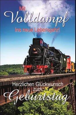 Produktbild von Geburtstag - Glückwunschkarte im Format 11,5 x 17 cm mit Umschlag