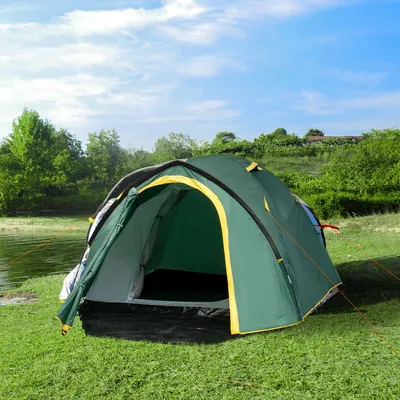 Produktbild von 2-3 Personen Kuppelzelt - Campingzelt - Rucksackzelt - Campingausrüstung - Außenzelt - Leichtes Polyesterzelt