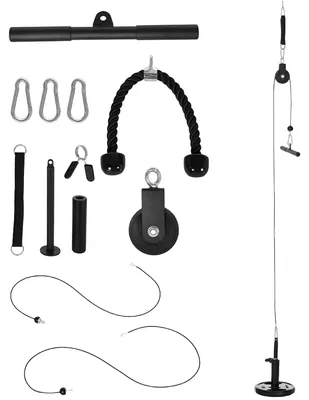 Productafbeelding van Kabeltreksysteem voor krachttraining – Geschikt voor triceps, biceps, schouders, rug en onderarmen