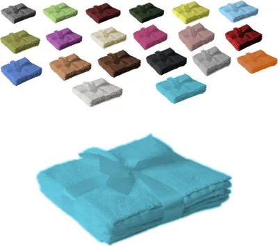 Produktbild von Handtuch Spar Set Baumwolle 500 g/m² Türkis 12 x Seiftuch 30 x 30 cm