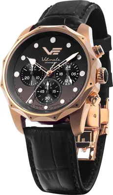 Vostok Europe JS20-125B751 Damen-Chronograph Vilnele Schwarz/Roségoldfarben 1