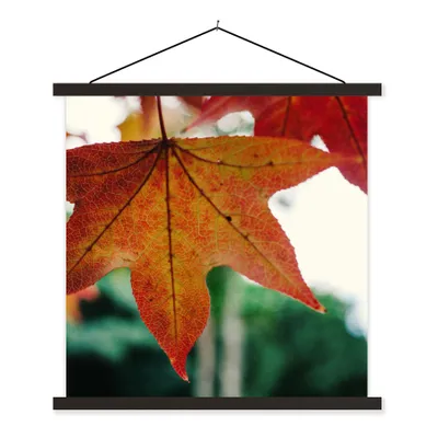 Produktbild von MuchoWow® Textilposter Herbst - Landleben - Blätter - Jahreszeiten - Landleben 90x90 cm mit schwarzem Rahmen - Magnetisches