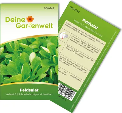 Produktbild von Feldsalat Volhart 3 Samen - Valerianella locusta - Salatsamen - Gemüsesamen - Saatgut für 300 Pflanzen