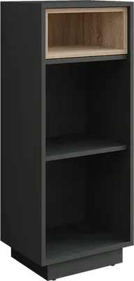 Image de Armoire midish Vicco Beatrice Anthracite/Sonoma 38x93cm avec 3 compartiments, Model 54895