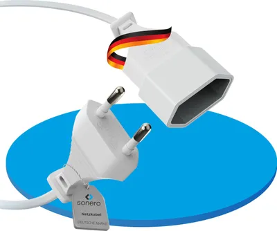 Produktbild von sonero Netzkabel Eurostecker Verlängerung Typ C auf IEC C7 2-polig 10m