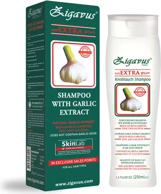 Produktbild von ZIGAVUS Extra Plus Knoblauch Shampoo 250ml gegen intensiven Haarausfall
