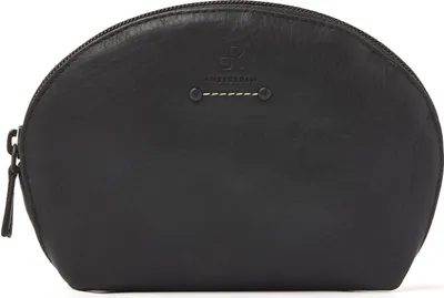 Produktbild von dR Amsterdam Schminktasche mit Spiegel | Kleines Make-up-Etui | Spiegeltasche Leder | Damen-Kosmetiktasche | Tampa - 93630 Black