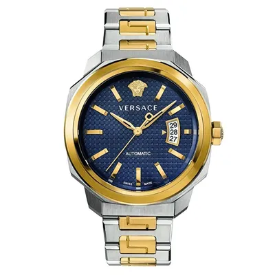 Produktbild von Versace VEAG00222 Dylos Automatic blau gold silber Edelstahl Herren Uhr NEU