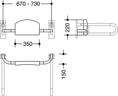 Produktbild von HEWI Rückenstütze Ser 801 reinweiß