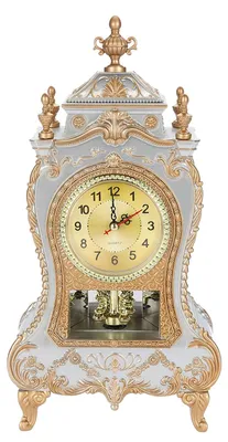 Produktbild von Vintage-Stil, Kunststoff-Tischuhr, antikes Zuhause, Hotel, dekorative Schreibtischwecker (weiß)
