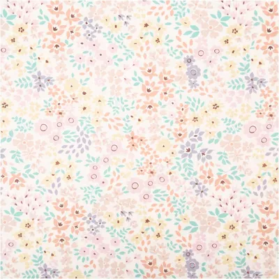 Produktbild von Baumwollstoff Meterware Popeline Stoff Allover Blümchen wollweiß pastell 145cm