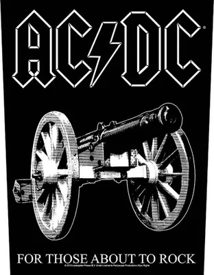 Image de AC/DC - Patch "For Those About To Rock" RO9898 (Taille unique) (Noir/Blanc)