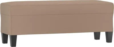 Obrázok produktu pre vidaXL Lavica Cappuccino-Brown 100x35x41 cm Imitácia kože