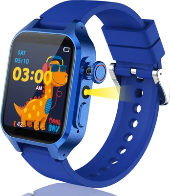Produktbild von Kinder Smartwatch mit Kamera, 3 Sportmodi, Schrittzähler, 22 animierte Hintergrundbilder, Lernkarte, Wecker, Hörbuch, Musik, Rekorder