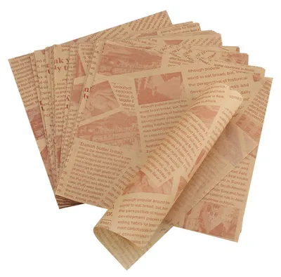 Produktbild von 200 Blatt Feinkostpapier, Frittierpapier für Körbe, umweltfreundliches Backpapier, Hamburgerpapier, Papier für Sandwiches, Käse, Pommes frites, 18 x 18 cm