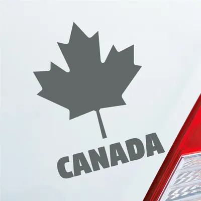 Produktbild von Auto Aufkleber Kanada Canada Ahornblatt maple leaf Urlaub Car 10x13 cm Grau Sticker Heckscheibenaufkleber