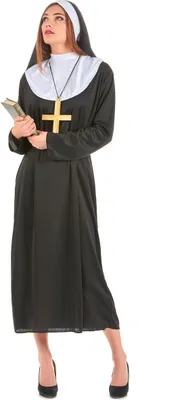 Produktbild von Nonnen-Damenkostüm Schwester schwarz-weiss