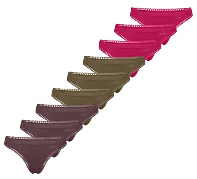 Produktbild von sloggi 9er Pack GO Crush String Komfortabel und atmungsaktiv, Zierborte an den Säumen, Im praktischen Mehrfachpack