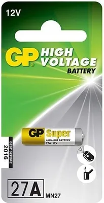 Zdjęcie produktu dla GP Batteries High Voltage 27A, Jednorazowa bateria, Alkaliczny, 12 V, 1 szt., Wielobarwny, Blister
