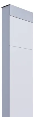 Produktbild von Standbriefkasten The Box in Weiß mit Edelstahlklappe