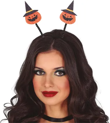 Immagine prodotto di Fascia per zucca di Halloween con cappello da strega Accessorio spaventoso per la decorazione della festa, colore: arancione