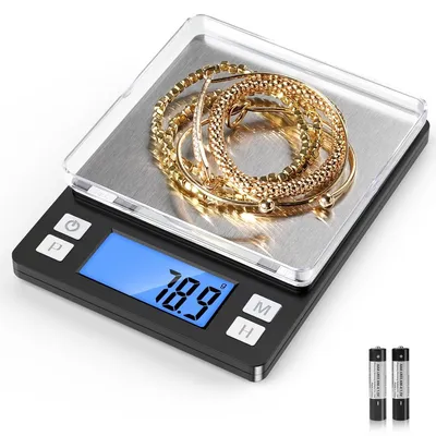 Produktbild von Digitale Küchenwaage Küchenwaage Digitalwaage - 3000 g - 0,1 g - Edelstahl - Mit Hold-Funktion