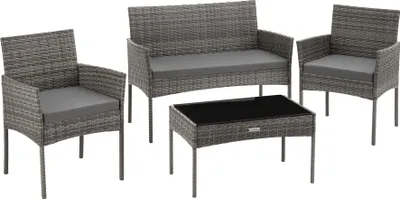 Produktbild von tectake® Rattan Gartenset Palese für 4 Personen