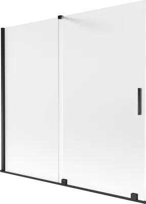 Produktbild von Mexen Velar Duschwand 2-flügelig verschiebbar 170 x 150 cm, matt, schwarz - 896-170-000-31-70