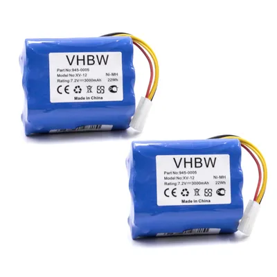 Produktbild von vhbw 2x Akku kompatibel mit Vorwerk VX100 Staubsauger (3000 mAh, 7,2 V, NiMH)