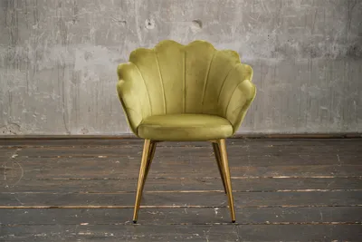 Produktbild von KAWOLA Stuhl CARLA Esszimmerstuhl Velvet grün Fuß gold