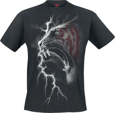 Produktbild von Spiral T-Shirt Herren Mark of the Tiger schwarz Gothic, Rockwear 100% Baumwolle XL