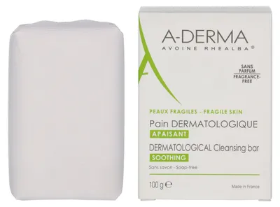 Imagen del producto de Jabón sólido calmante, sin jabón, dermatológico (100 g)