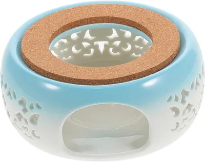 Zdjęcie produktu dla Ceramiczny podgrzewacz do czajnika – podgrzewacz na świeczkę – utrzymuje ciepło herbaty – solidna ceramika – 14 x 14 x 6 cm