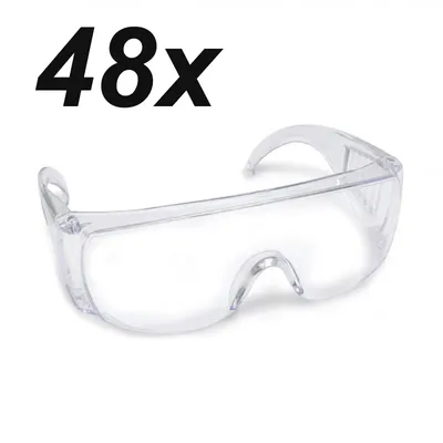Produktbild von 48er Set Schutzbrille Transparent Arbeitsschutzbrille Augenschutz Sicherheitsbrille Arbeitsbrille
