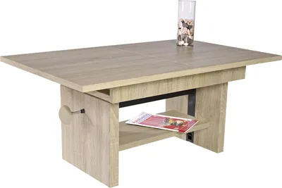 Produktbild von Couchtisch EVENT höhenverstellbar ausziehbar Optik: Sonoma Eiche