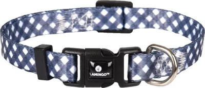 Produktbild von Flamingo Halsband Salome grau/weiß, Maße: 20-35 cm / 10 mm