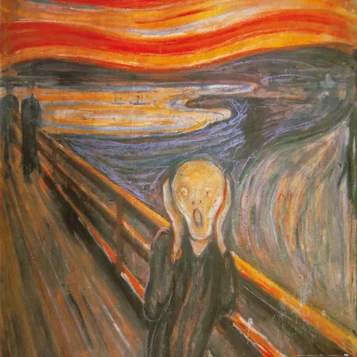 Obrázek produktu pro Edvard Munch umělecký obraz - Výkřik, 1893 (70 x 70 cm)