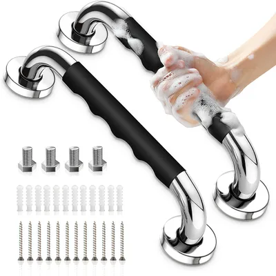 Produktbild von 2PCS Badezimmer Badewanne Haltegriff, Rutschfeste Badezimmergriffe aus 304 Edelstahl, Haltegriffe für Senioren, Kinder - 30CM