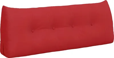 Zdjęcie produktu dla vidaXL Poduszka na plecy czerwona 120 x 24 x 50 cm tkanina