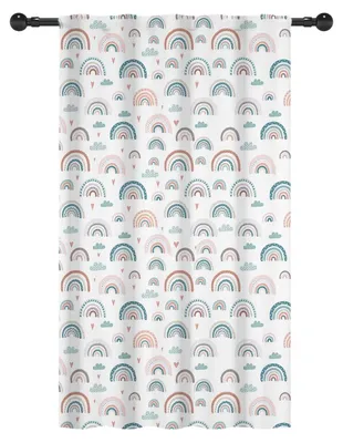 Lichtfilternde Vorhänge 140x229 cm, Regenbogen, Boho, 1 Stück