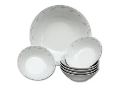 Produktbild von Kompott-Set Thun Opal, blaue Holzscheite, 7-teilig