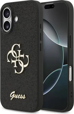 Produktbild von Etui Guess Fixed Glitter Big 4G Na Iphone 17 - Czarne