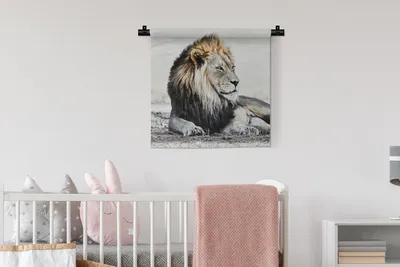 Produktbild von MuchoWow® Wandteppich Wandbehang Tiere - Porträt - Farbe 60x60 cm Tapisserie Dekoration Wandtuch - Dekorationen - Wand Decke