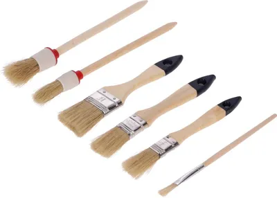 Produktbild von 6 tlg. Universal Pinsel Set Rundpinsel Flachpinsel Universalpinsel Pinselset