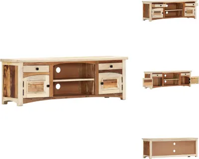 Immagine prodotto di mobile TV vidaXL 120x30x40 cm in legno massiccio antico - Mobili TV
